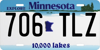 MN license plate 706TLZ
