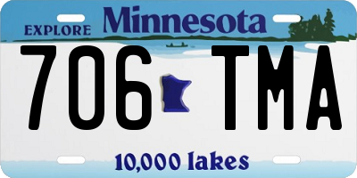 MN license plate 706TMA