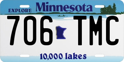 MN license plate 706TMC