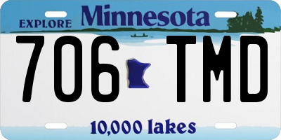 MN license plate 706TMD