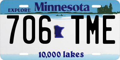MN license plate 706TME
