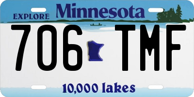 MN license plate 706TMF