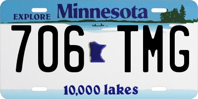 MN license plate 706TMG