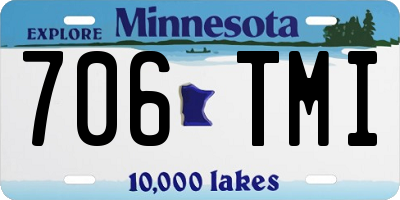 MN license plate 706TMI