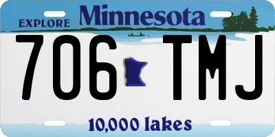 MN license plate 706TMJ