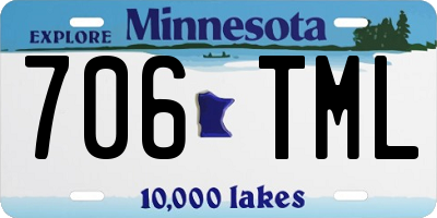 MN license plate 706TML