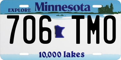 MN license plate 706TMO