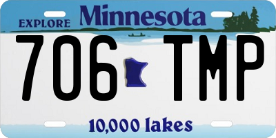 MN license plate 706TMP