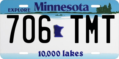 MN license plate 706TMT