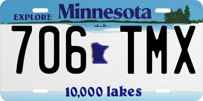 MN license plate 706TMX