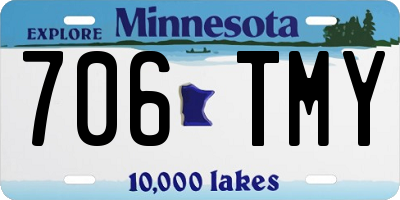 MN license plate 706TMY