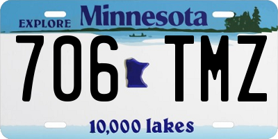 MN license plate 706TMZ