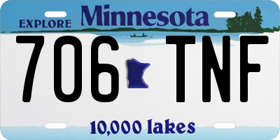 MN license plate 706TNF