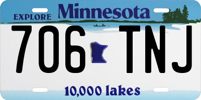 MN license plate 706TNJ