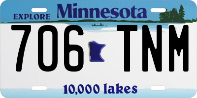 MN license plate 706TNM