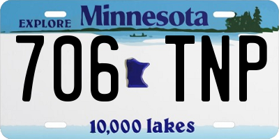 MN license plate 706TNP
