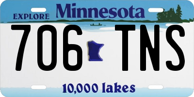 MN license plate 706TNS