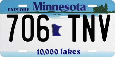MN license plate 706TNV