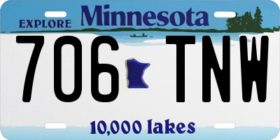 MN license plate 706TNW
