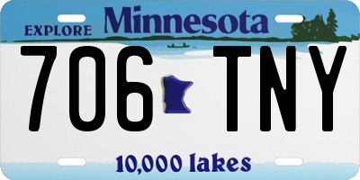 MN license plate 706TNY