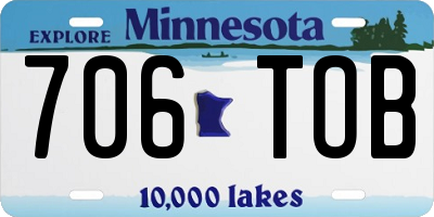 MN license plate 706TOB
