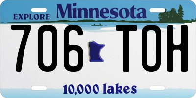 MN license plate 706TOH