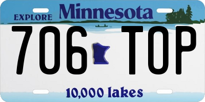 MN license plate 706TOP