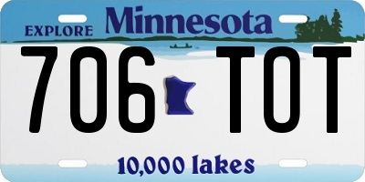 MN license plate 706TOT