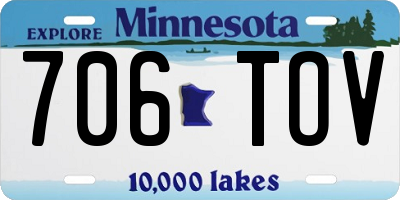 MN license plate 706TOV