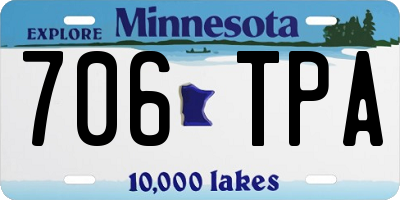 MN license plate 706TPA