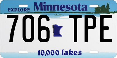 MN license plate 706TPE