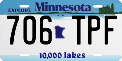 MN license plate 706TPF