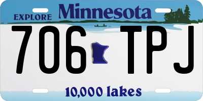 MN license plate 706TPJ