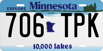 MN license plate 706TPK