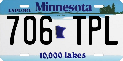 MN license plate 706TPL