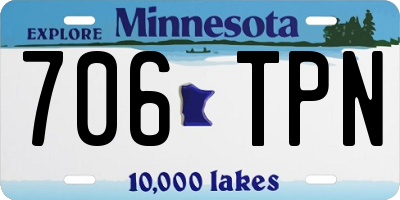 MN license plate 706TPN