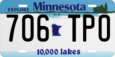MN license plate 706TPO