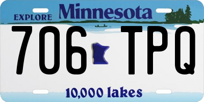 MN license plate 706TPQ