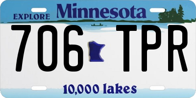 MN license plate 706TPR