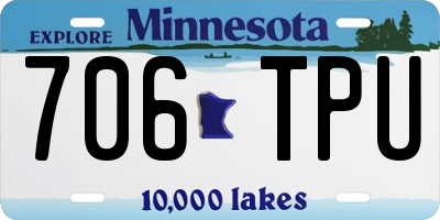 MN license plate 706TPU