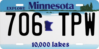 MN license plate 706TPW