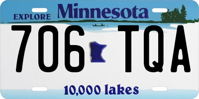 MN license plate 706TQA