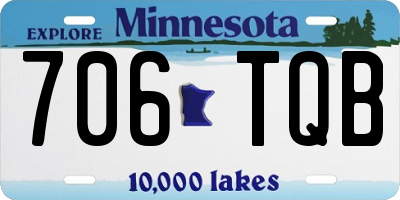 MN license plate 706TQB