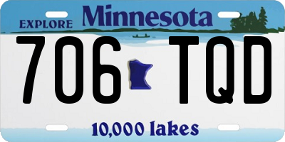 MN license plate 706TQD