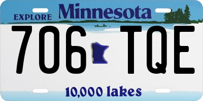 MN license plate 706TQE