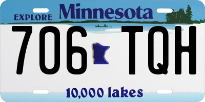 MN license plate 706TQH
