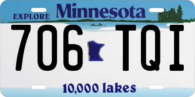 MN license plate 706TQI