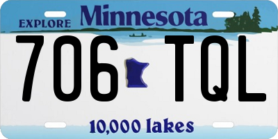 MN license plate 706TQL