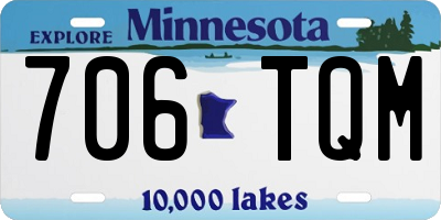 MN license plate 706TQM