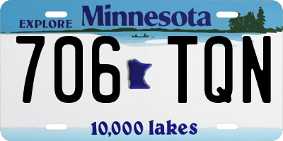MN license plate 706TQN
